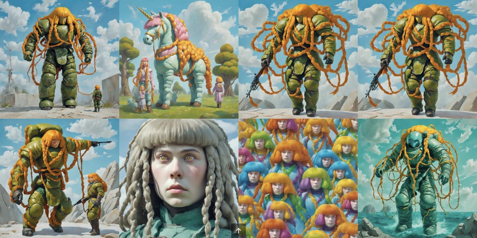 Enlarge image: Collage verschiedenener KI-Bilder mit Fantasie-Wesen